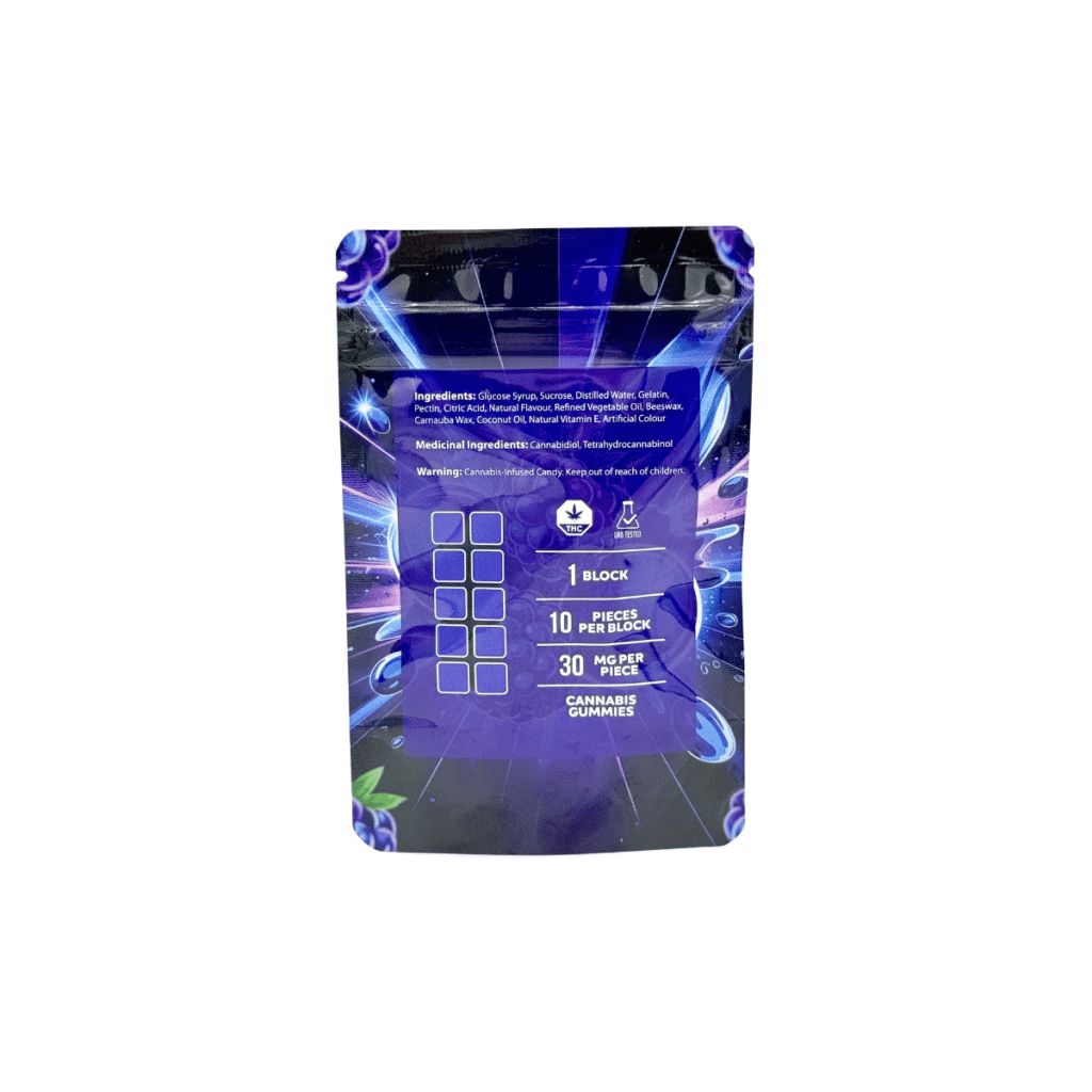 One Life Edibles – Blue Raspberry Gummy – 300mg THC (Indica) – photo 2 of 3