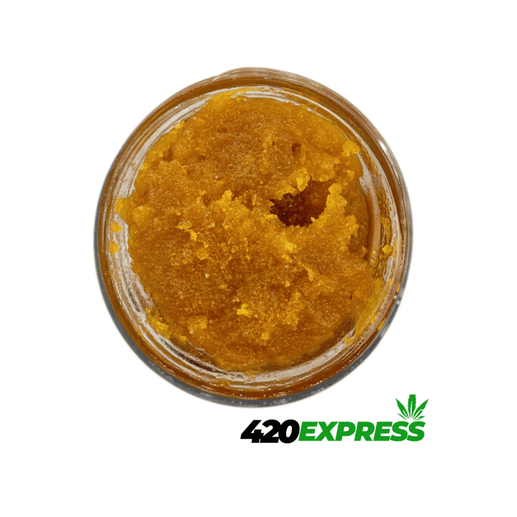 Watermelon Mojito live resin concentrate jar featuring branded label and golden extract