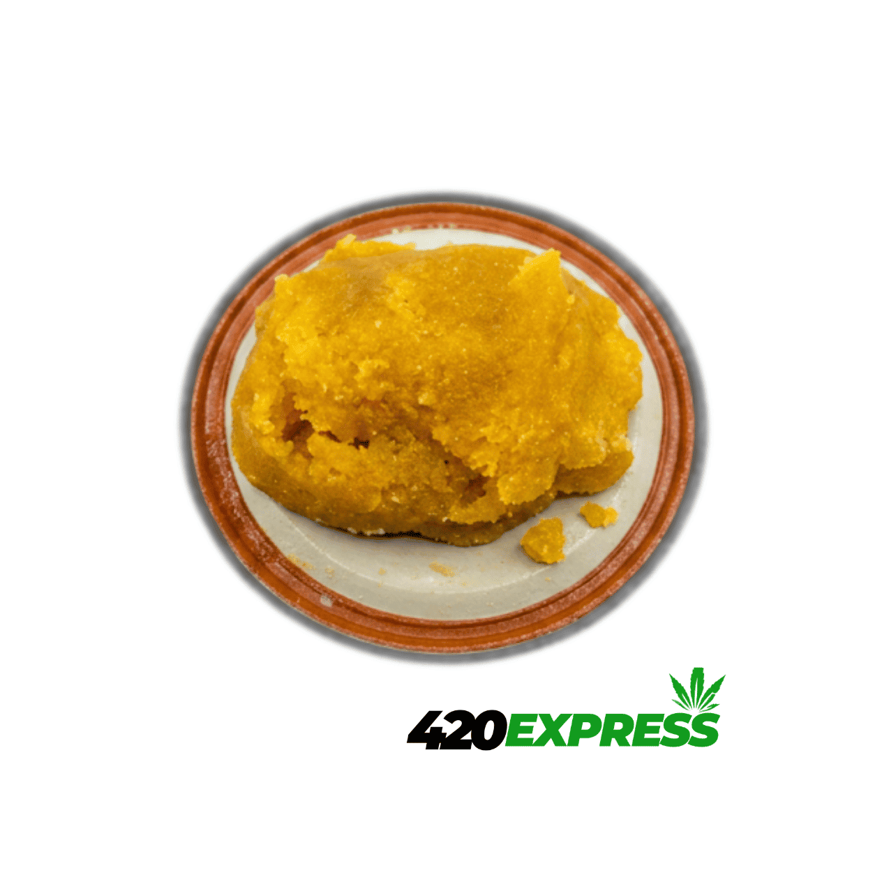 Gorilla Glue live resin sugar wax and shimmering amber terp sauce